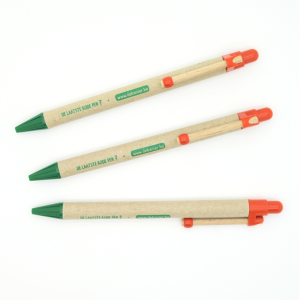 Storia round clip pen made using recycled card